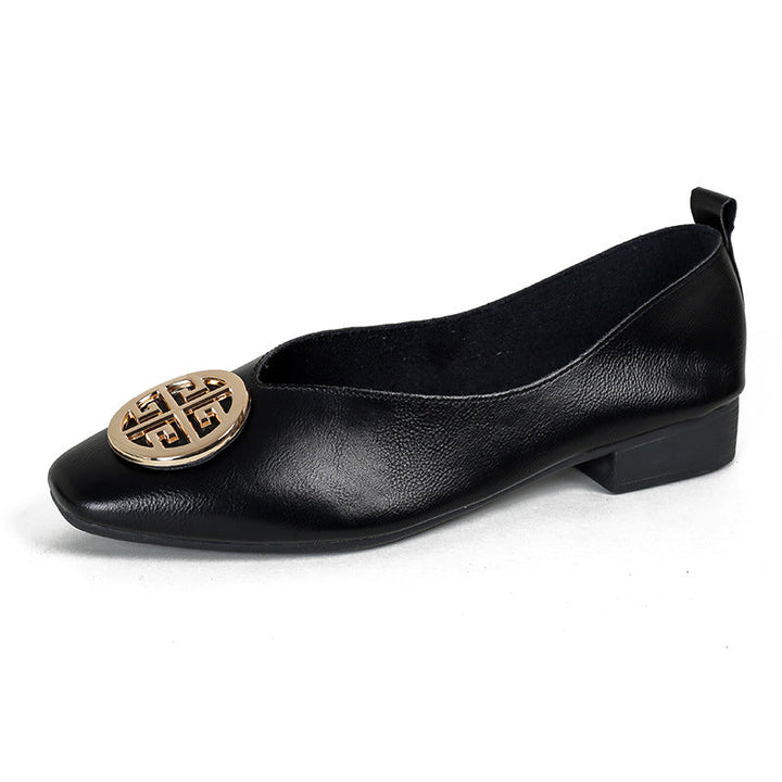 律 | スクエアトゥ フラットシューズ